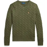 Ralph Lauren Cable-Knit Cotton Sweater - Khaki green - S