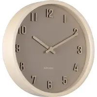 Karlsson Wall Clock Nervadura Small Soft Brown W. Light Wood - Ø 22 CM