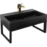 REA GOYA BLACK MAT CONGLOMERATE TYÖPESUOJA 70 cm + kehys