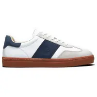 Timberland for man. TB0A43GGAFY1 Lisbon Street white, blue leather trainers (36.5), Flat, Laces, Casual