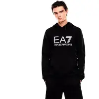 EA7 for man. 7M001413_AF22266 Core Identity sweatshirt black (XXS), Casual, Sport, Cotton, Sportswear, Multisport, Short sleeve