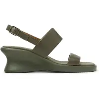 Camper for woman. K201915-004 Leather Sandals Louise green (40), 3 to 5 cm, Buckle, Casual