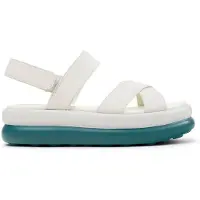 Camper for woman. K201863-004 Pelotas Flota Up leather sandals white (37), 3 to 5 cm, Velcro, Casual