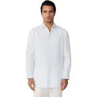 Hackett Summer Stripe Linen Pitkähihainen Kauluspaita