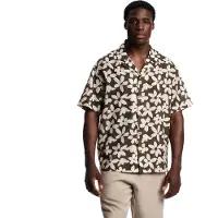 Emporio Armani for man. EM000593_AF20443 Flower green shirt (XXL), Casual, Cotton, Short sleeve