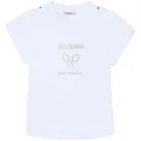 Silbon for woman. S262040401189 Roll out have a nice day t-shirt white (L), Casual, Cotton, Short sleeve