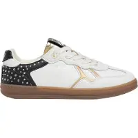 Pepe Jeans for woman. PLS000024 Ball Log Leather Sneakers white (40), Flat, Laces, Casual