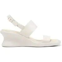 Camper for woman. K201915-002 Leather Sandals Louise white (39), 3 to 5 cm, Buckle, Casual