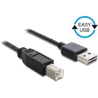 DeLOCK – Cable EASY-USB 2.0 Type-A male > USB 2.0 Type-B male 0,5 m black (83684)