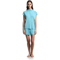 Emporio Armani for woman. EW002964_AF19024 Essential Studs pyjamas blue (S), Homewear, Viscose, Short sleeve, Turquoise