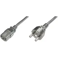 Digitus POWER CORD, CEE 7/7 (TYP-F) - C13 M/F, 1.8M, H05VV-F3G 0.75QMM, BLACK (AK-440101-018-S)