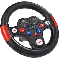 BIG Bobby Car Racing Steering Wheel With Sound - Multi/patterned - ONE SIZE