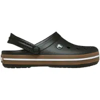 Crocs Kids' Crocband Gum Clog Black 29-30
