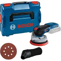 Bosch Akkuepäkeskohiomakone GEX 18V-125, runko ilman akkua ja laturia, L-BOXX