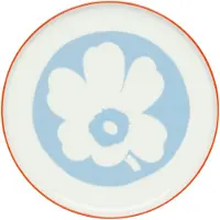 Marimekko Unikko tarjoiluvati Valkoinen-vaaleansininen-oranssinpunainen, Ø24 cm