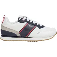 Pepe Jeans unisex for kids. PBS400007 Dublin Sport Sneakers white (34), Flat, Laces, Casual, children's fashion