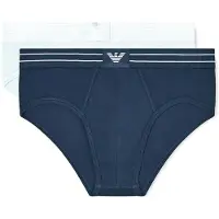 Emporio Armani for man. EM000401_AF18884 Set of 2 Logolabel briefs blue, turquoise (M), Homewear, Cotton