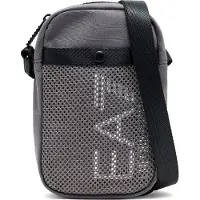 Emporio Armani unisex. 7X000633_AF23097 Sporty shoulder bag with front logo XL grey (OSFA), Casual, Polyester