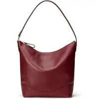 Ralph Lauren for woman. 431P03419004 Tasha bag big bag maroon (OSFA), Casual, Leather