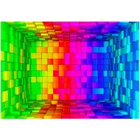 Kärkkäinen Artgeist Rainbow Cube itseliimautuva fototapetti