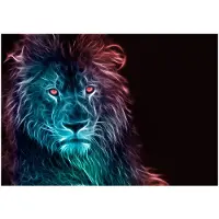 Kärkkäinen Artgeist Abstract Lion - Rainbow fototapetti