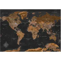 Kärkkäinen Artgeist World: Stylish Map itseliimautuva fototapetti