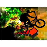 Kärkkäinen Artgeist Bicycle Tricks itseliimautuva fototapetti