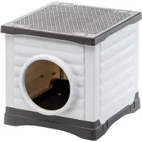 Ferplast Nisch - - PETVILLA 50 - 38,5 x 43 x 38,5 cm - Vit / Grå