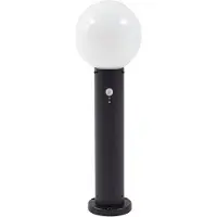 LINDBY Dangan-pollarivalaisin, musta/opaalinen 60 cm, lasi, anturi Dangan , himmennettävä, Valkoinen/opaali, Lasi, Moderni