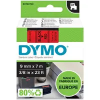 Dymo Tape D1 9mmx7m black/red