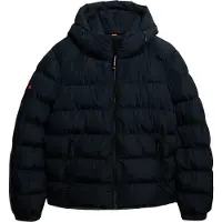 Superdry for man. M5011905A Hooded Sports Quilted Jacket Navy (L), Casual, Polyester