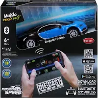 Maisto Tech Kauko-ohjattava Auto Mini Metal Die-Cast Bluetooth Bugatti Chiron 1:41