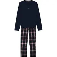 BOSS for man. 50550777 Pyjamas Holiday Long Set navy (S), Homewear, Cotton, Long sleeve