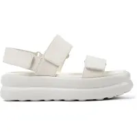 Camper for woman. K201932-001 Pelotas Flota Up leather sandals white (40), 3 to 5 cm, Velcro, Casual