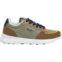 Pepe Jeans for boy. PBS400009 Trainers Teagan Bass green (36), Flat, Laces, Casual, children's fashion