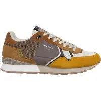 Pepe Jeans for man. PMS400027 Brit Land shoes yellow (41), Flat, Laces, Casual