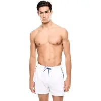 EA7 for man. 7M001688_AF21073 White whater shorts swimming costume (XS), Casual, Sport, Beachwear, Polyester, Elastane