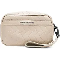 Armani Exchange for man. XM002600AF22652U6229 Compact toiletry bag beige (OSFA), Casual, Polyester