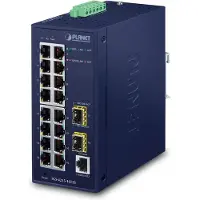 Planet IGS-4215-16T2S verkkokytkin Hallittu L2/L4 Gigabit Ethernet (10/100/1000) Sininen (IGS-4215-16T2S)