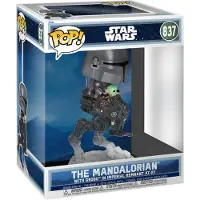 Funko POP! POP! Rides DLX: Star Wars: Mandalorian & Grogu - The Mandalorian w/Grogu in Imperial Remnant AT-RT