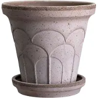 Bergs Potter Fleur ruukku aluslautasella 2 osaa Grey, Ø18 cm
