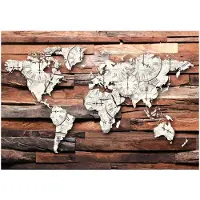 Kärkkäinen Artgeist Map On Wood fototapetti