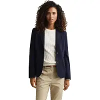 Gant for woman. 4770330 Navy blue Slim Fit piqué blazer (36), Casual, Cotton, Classic