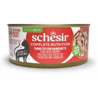 Schesir 6x140g in Jelly tonnikala & katkarapu hyytelössä Schesir Kissanruoka