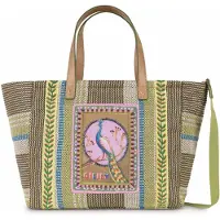 Oilily Stripes Shopperit 28 cm Vihreä