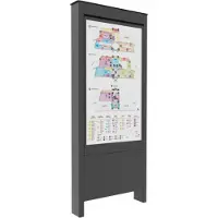 Chief Impact Floor Kiosks Series OLF55BP-S stand - for LCD display / touchscreen - outdoor portrait - black - Max 68.04 kg - recommended for 55"