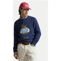 Ralph Lauren Polo Bear Linen-Cotton Sweater - Navy - L