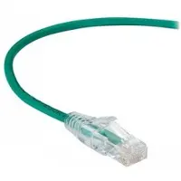 Black Box slim-net cat6a 500-mhz stranded ethernet patch cable - unshielded (utp), cm pvc, snagless boot, green, 3-ft. (0.9-m)