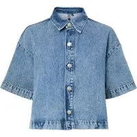 Pieces Sky A-shape Denim Lyhythihainen Paita
