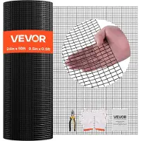 Vevor -aitaverkko, 61 cm x 15,2 m, 1/2 tuumaa, 19-gaugen paksuinen sinkitty verkko, säänkestävä vinyylipinnoitettu kanaverkkoaita, kestävä hitsattu puutarhakasvien aita kanin, käärmeen ja häkin häkkiin